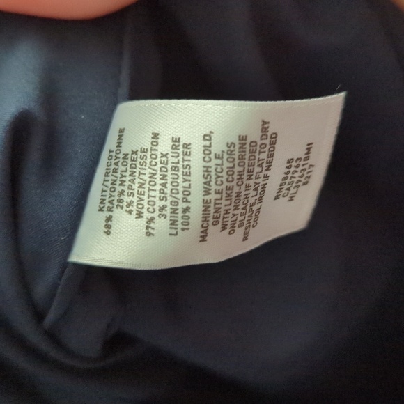 Chelsea 28 Navy Blue High Neck Ruffle Dress Sleeveless Women's Size 8 - Picture 5 of 5